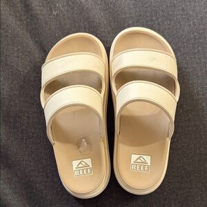 Reef Women's Double Strap Slide Sandals in Cream